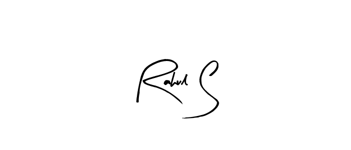 The best way (Arty Signature) to make a short signature is to pick only two or three words in your name. The name Rahul S include a total of six letters. For converting this name. Rahul S signature style 8 images and pictures png