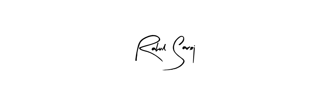 Similarly Arty Signature is the best handwritten signature design. Signature creator online .You can use it as an online autograph creator for name Rahul Saroj. Rahul Saroj signature style 8 images and pictures png