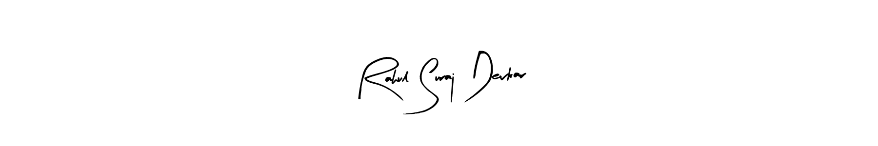 Create a beautiful signature design for name Rahul Suraj Devkar. With this signature (Arty Signature) fonts, you can make a handwritten signature for free. Rahul Suraj Devkar signature style 8 images and pictures png