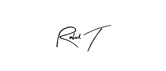 It looks lik you need a new signature style for name Rahul T. Design unique handwritten (Arty Signature) signature with our free signature maker in just a few clicks. Rahul T signature style 8 images and pictures png