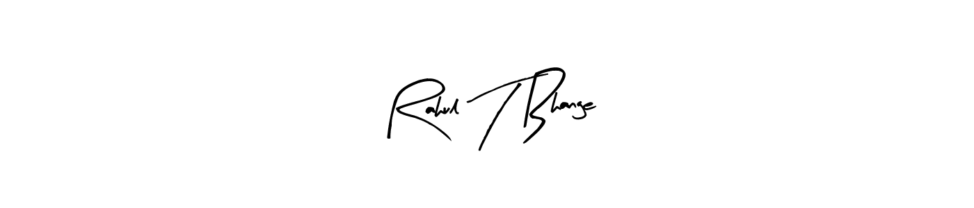 The best way (Arty Signature) to make a short signature is to pick only two or three words in your name. The name Rahul T Bhange include a total of six letters. For converting this name. Rahul T Bhange signature style 8 images and pictures png