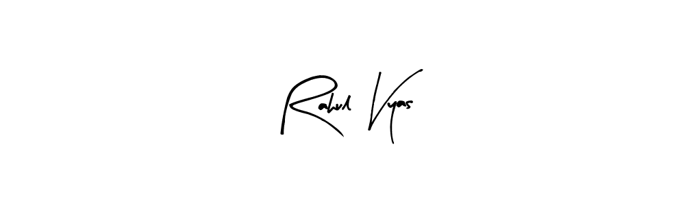Use a signature maker to create a handwritten signature online. With this signature software, you can design (Arty Signature) your own signature for name Rahul Vyas. Rahul Vyas signature style 8 images and pictures png