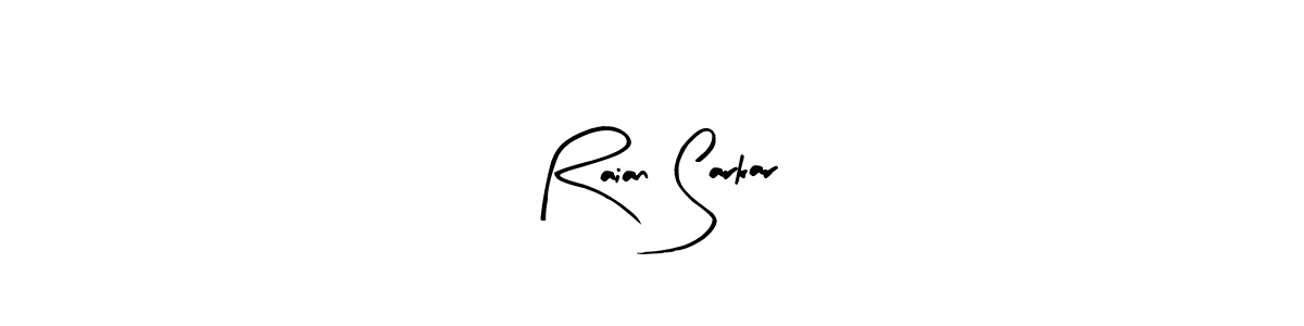 if you are searching for the best signature style for your name Raian Sarkar. so please give up your signature search. here we have designed multiple signature styles  using Arty Signature. Raian Sarkar signature style 8 images and pictures png