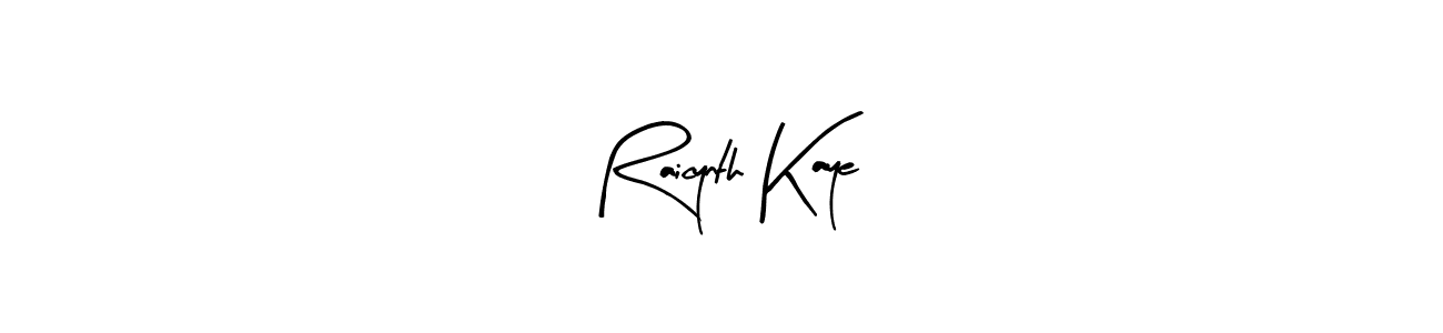 How to make Raicynth Kaye name signature. Use Arty Signature style for creating short signs online. This is the latest handwritten sign. Raicynth Kaye signature style 8 images and pictures png