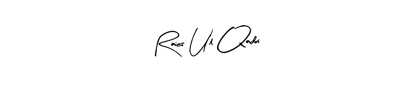 Similarly Arty Signature is the best handwritten signature design. Signature creator online .You can use it as an online autograph creator for name Raies Ul Qadri. Raies Ul Qadri signature style 8 images and pictures png