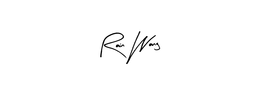 if you are searching for the best signature style for your name Rain Wang. so please give up your signature search. here we have designed multiple signature styles  using Arty Signature. Rain Wang signature style 8 images and pictures png