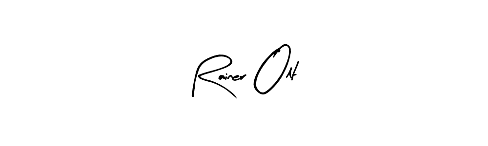 How to make Rainer Olt name signature. Use Arty Signature style for creating short signs online. This is the latest handwritten sign. Rainer Olt signature style 8 images and pictures png