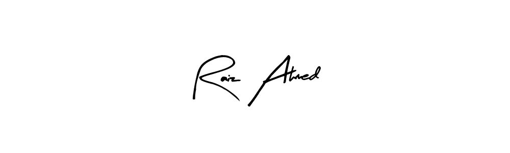 Use a signature maker to create a handwritten signature online. With this signature software, you can design (Arty Signature) your own signature for name Raiz Ahmed. Raiz Ahmed signature style 8 images and pictures png