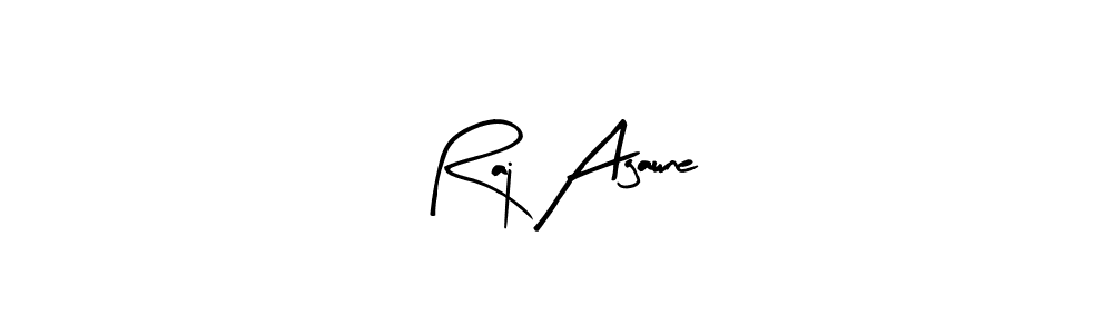 How to make Raj Agawne name signature. Use Arty Signature style for creating short signs online. This is the latest handwritten sign. Raj Agawne signature style 8 images and pictures png