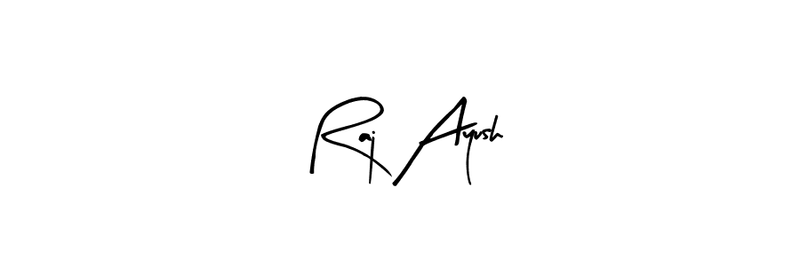 Arty Signature is a professional signature style that is perfect for those who want to add a touch of class to their signature. It is also a great choice for those who want to make their signature more unique. Get Raj Ayush name to fancy signature for free. Raj Ayush signature style 8 images and pictures png