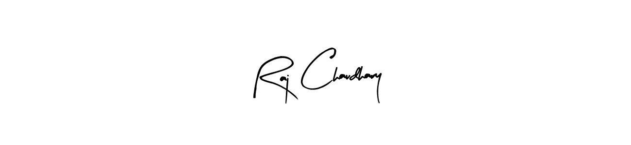How to make Raj Chaudhary name signature. Use Arty Signature style for creating short signs online. This is the latest handwritten sign. Raj Chaudhary signature style 8 images and pictures png