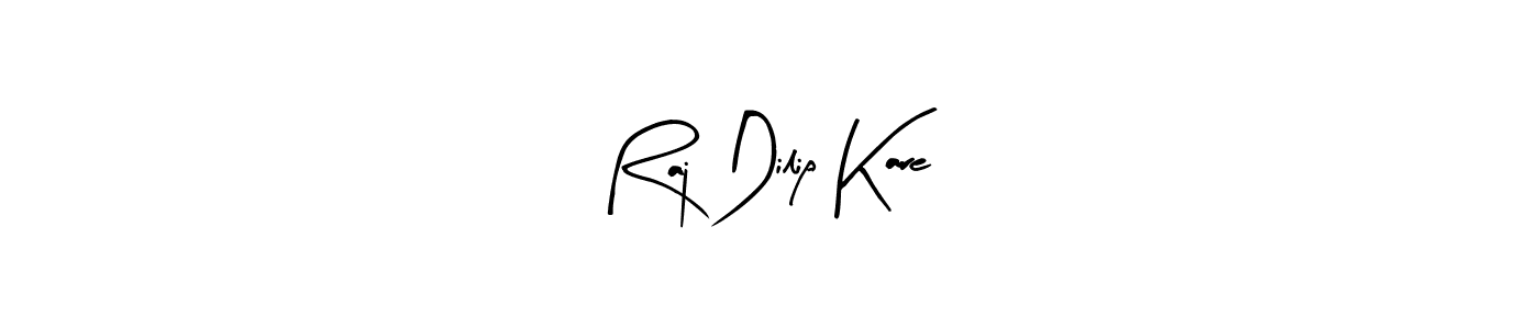 How to make Raj Dilip Kare name signature. Use Arty Signature style for creating short signs online. This is the latest handwritten sign. Raj Dilip Kare signature style 8 images and pictures png