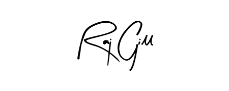 Create a personalized artistic stamp with Raj Gill in Arty Signature font. Perfect for visual artists, designers, and influencers. Raj Gill signature style 8 images and pictures png