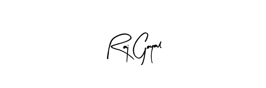 Arty Signature is a professional signature style that is perfect for those who want to add a touch of class to their signature. It is also a great choice for those who want to make their signature more unique. Get Raj Goyal name to fancy signature for free. Raj Goyal signature style 8 images and pictures png