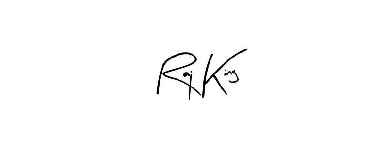 How to make Raj King name signature. Use Arty Signature style for creating short signs online. This is the latest handwritten sign. Raj King signature style 8 images and pictures png