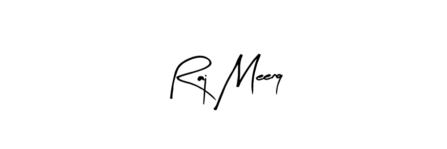Arty Signature is a professional signature style that is perfect for those who want to add a touch of class to their signature. It is also a great choice for those who want to make their signature more unique. Get Raj Meenq name to fancy signature for free. Raj Meenq signature style 8 images and pictures png