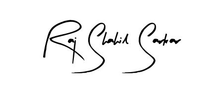 Give your name Raj Shahil Sarkar an exquisite flair with the Arty Signature script font. Ideal for contracts, resumes, and formal letterheads. Raj Shahil Sarkar signature style 8 images and pictures png