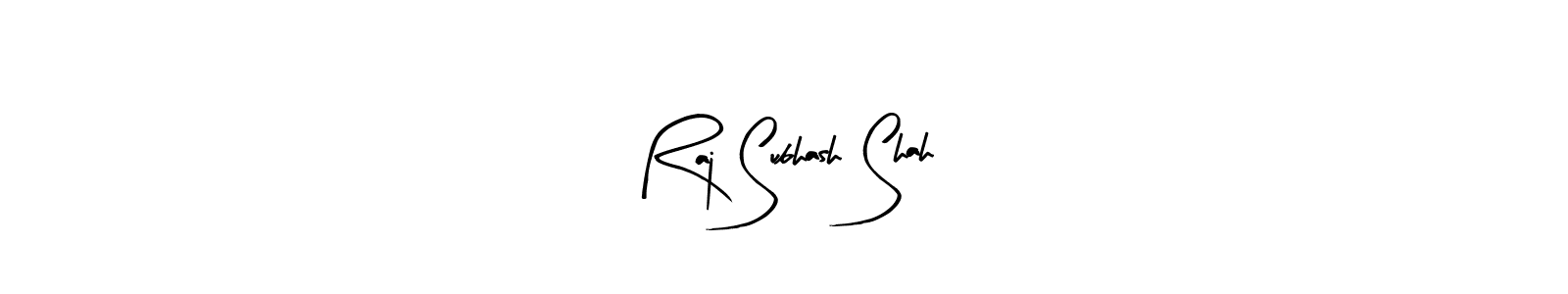 Create a beautiful signature design for name Raj Subhash Shah. With this signature (Arty Signature) fonts, you can make a handwritten signature for free. Raj Subhash Shah signature style 8 images and pictures png