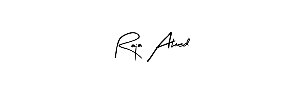 The best way (Arty Signature) to make a short signature is to pick only two or three words in your name. The name Raja Ahmed include a total of six letters. For converting this name. Raja Ahmed signature style 8 images and pictures png