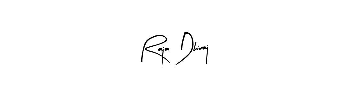 How to make Raja Dhiraj name signature. Use Arty Signature style for creating short signs online. This is the latest handwritten sign. Raja Dhiraj signature style 8 images and pictures png