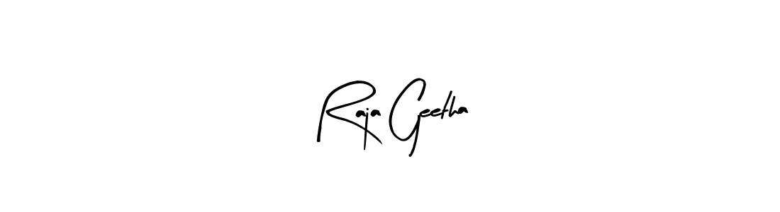 The best way (Arty Signature) to make a short signature is to pick only two or three words in your name. The name Raja Geetha include a total of six letters. For converting this name. Raja Geetha signature style 8 images and pictures png