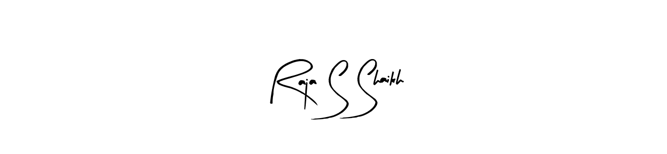The best way (Arty Signature) to make a short signature is to pick only two or three words in your name. The name Raja S Shaikh include a total of six letters. For converting this name. Raja S Shaikh signature style 8 images and pictures png