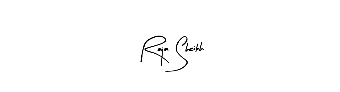 Create a beautiful signature design for name Raja Sheikh. With this signature (Arty Signature) fonts, you can make a handwritten signature for free. Raja Sheikh signature style 8 images and pictures png