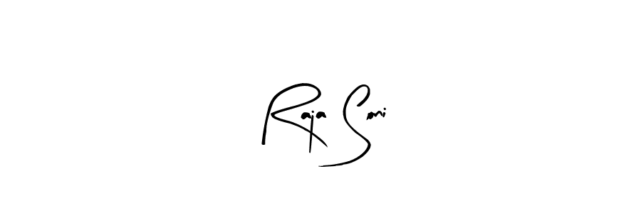 Use a signature maker to create a handwritten signature online. With this signature software, you can design (Arty Signature) your own signature for name Raja Soni. Raja Soni signature style 8 images and pictures png