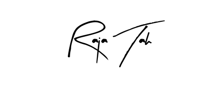 Create an unforgettable impression when signing with Raja Tah name styled in Arty Signature typography. 100% free online generator. Raja Tah signature style 8 images and pictures png