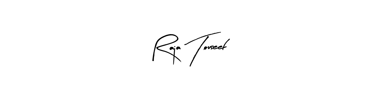 Design your own signature with our free online signature maker. With this signature software, you can create a handwritten (Arty Signature) signature for name Raja Touseef. Raja Touseef signature style 8 images and pictures png