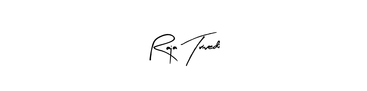 Arty Signature is a professional signature style that is perfect for those who want to add a touch of class to their signature. It is also a great choice for those who want to make their signature more unique. Get Raja Trivedi name to fancy signature for free. Raja Trivedi signature style 8 images and pictures png