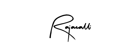 A sleek calligraphic signature for name Rajamalli utilizing Arty Signature styling. Great for adding personal signatures to photos and art. Rajamalli signature style 8 images and pictures png