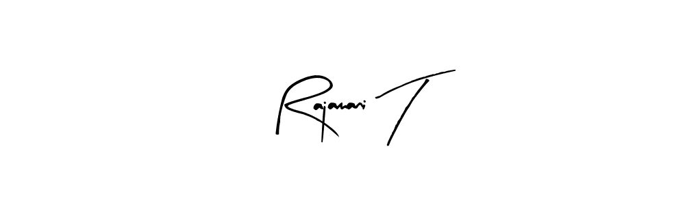 if you are searching for the best signature style for your name Rajamani T. so please give up your signature search. here we have designed multiple signature styles  using Arty Signature. Rajamani T signature style 8 images and pictures png
