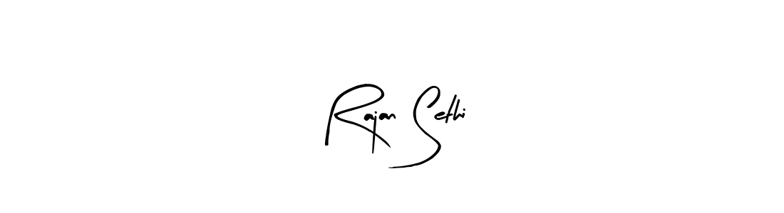 The best way (Arty Signature) to make a short signature is to pick only two or three words in your name. The name Rajan Sethi include a total of six letters. For converting this name. Rajan Sethi signature style 8 images and pictures png