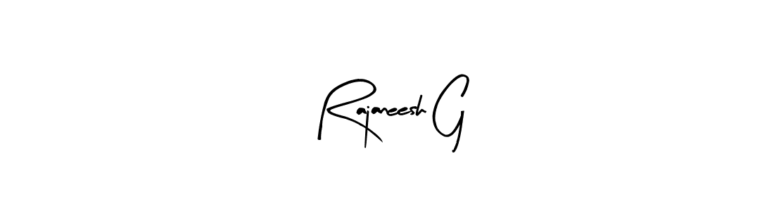 Also You can easily find your signature by using the search form. We will create Rajaneesh G name handwritten signature images for you free of cost using Arty Signature sign style. Rajaneesh G signature style 8 images and pictures png