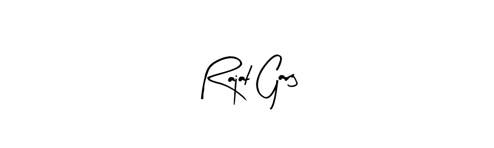 Similarly Arty Signature is the best handwritten signature design. Signature creator online .You can use it as an online autograph creator for name Rajat Garg. Rajat Garg signature style 8 images and pictures png