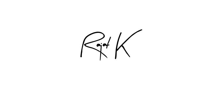 How to Draw Rajat K signature style? Arty Signature is a latest design signature styles for name Rajat K. Rajat K signature style 8 images and pictures png