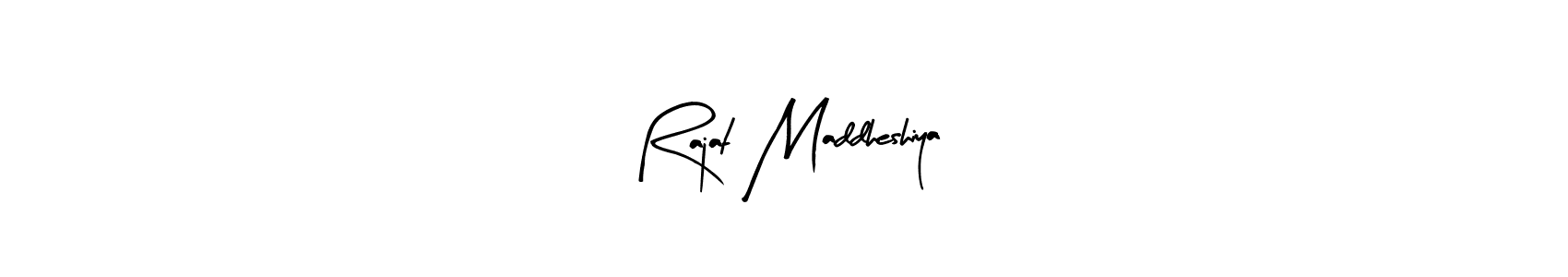 How to make Rajat Maddheshiya name signature. Use Arty Signature style for creating short signs online. This is the latest handwritten sign. Rajat Maddheshiya signature style 8 images and pictures png