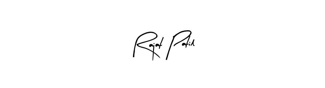 Similarly Arty Signature is the best handwritten signature design. Signature creator online .You can use it as an online autograph creator for name Rajat Patil. Rajat Patil signature style 8 images and pictures png