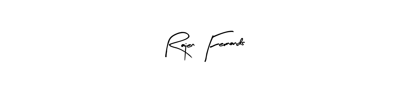 Design your own signature with our free online signature maker. With this signature software, you can create a handwritten (Arty Signature) signature for name Rajen Fernands. Rajen Fernands signature style 8 images and pictures png