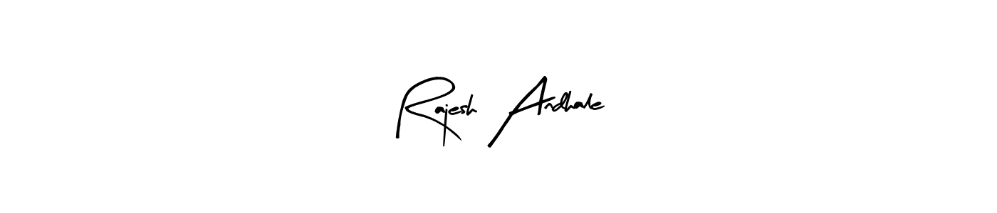 Similarly Arty Signature is the best handwritten signature design. Signature creator online .You can use it as an online autograph creator for name Rajesh Andhale. Rajesh Andhale signature style 8 images and pictures png