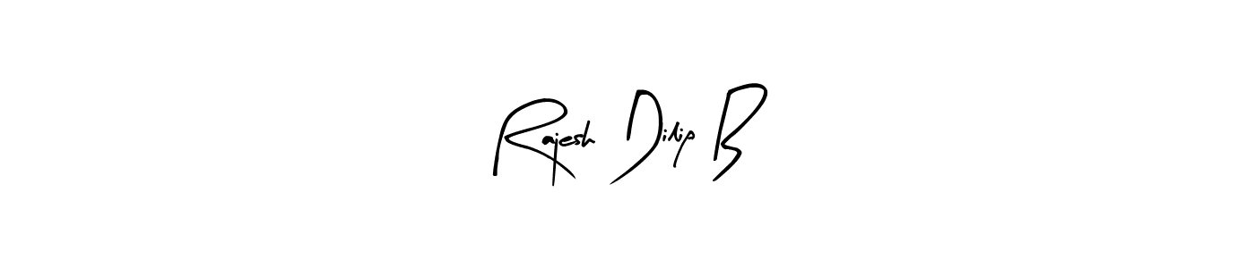 Use a signature maker to create a handwritten signature online. With this signature software, you can design (Arty Signature) your own signature for name Rajesh Dilip B. Rajesh Dilip B signature style 8 images and pictures png