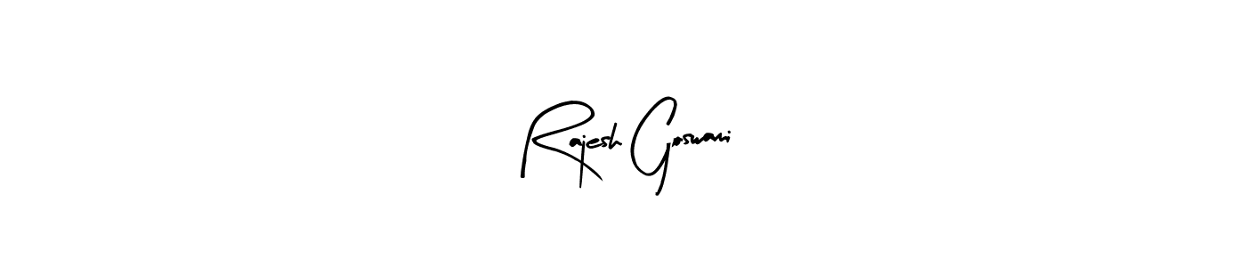 Create a beautiful signature design for name Rajesh Goswami. With this signature (Arty Signature) fonts, you can make a handwritten signature for free. Rajesh Goswami signature style 8 images and pictures png