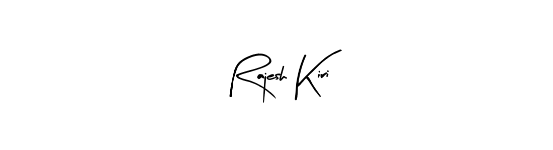 How to make Rajesh Kiri name signature. Use Arty Signature style for creating short signs online. This is the latest handwritten sign. Rajesh Kiri signature style 8 images and pictures png