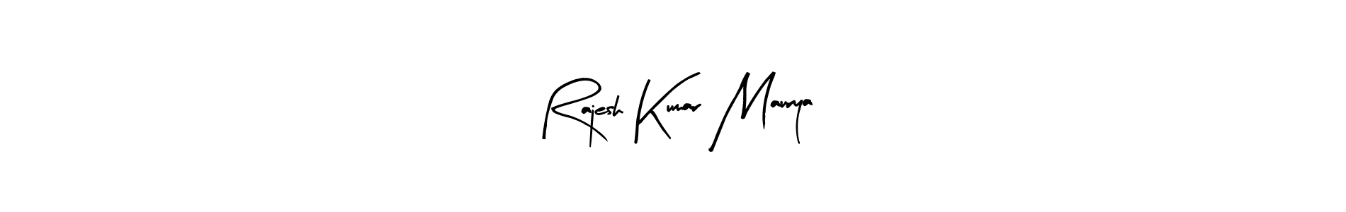 How to make Rajesh Kumar Maurya name signature. Use Arty Signature style for creating short signs online. This is the latest handwritten sign. Rajesh Kumar Maurya signature style 8 images and pictures png