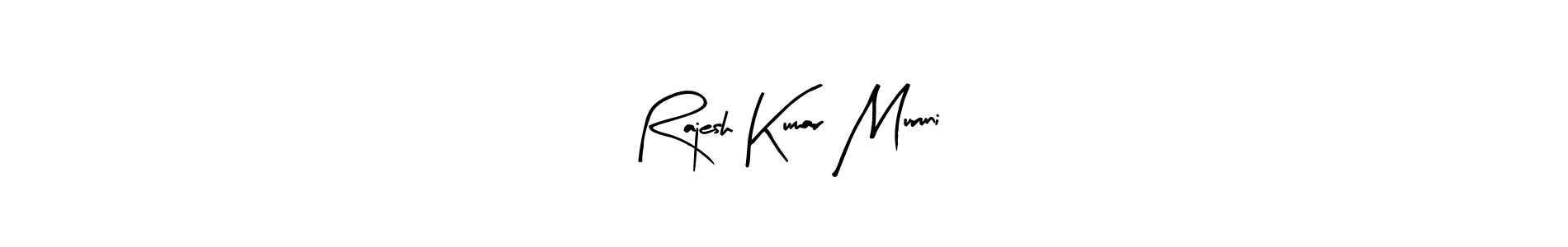 Arty Signature is a professional signature style that is perfect for those who want to add a touch of class to their signature. It is also a great choice for those who want to make their signature more unique. Get Rajesh Kumar Muruni name to fancy signature for free. Rajesh Kumar Muruni signature style 8 images and pictures png
