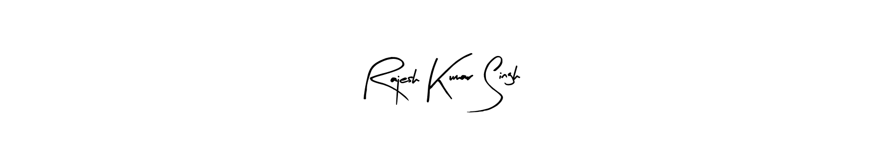 How to make Rajesh Kumar Singh name signature. Use Arty Signature style for creating short signs online. This is the latest handwritten sign. Rajesh Kumar Singh signature style 8 images and pictures png