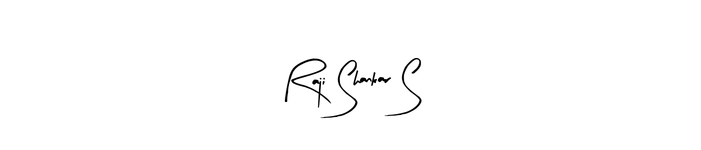 The best way (Arty Signature) to make a short signature is to pick only two or three words in your name. The name Raji Shankar S include a total of six letters. For converting this name. Raji Shankar S signature style 8 images and pictures png