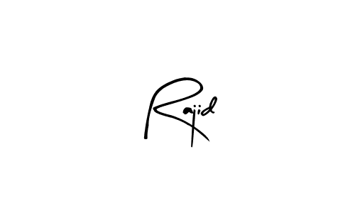 Similarly Arty Signature is the best handwritten signature design. Signature creator online .You can use it as an online autograph creator for name Rajid. Rajid signature style 8 images and pictures png