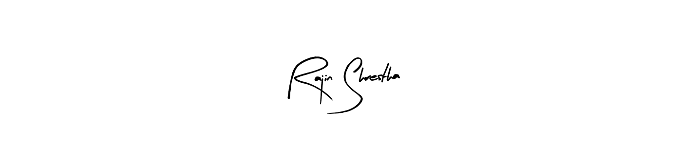 The best way (Arty Signature) to make a short signature is to pick only two or three words in your name. The name Rajin Shrestha include a total of six letters. For converting this name. Rajin Shrestha signature style 8 images and pictures png